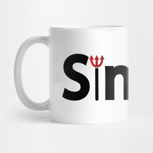 Sinner sinning typography design Mug